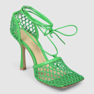 Bottega Veneta Green Stretch Mesh Sandals